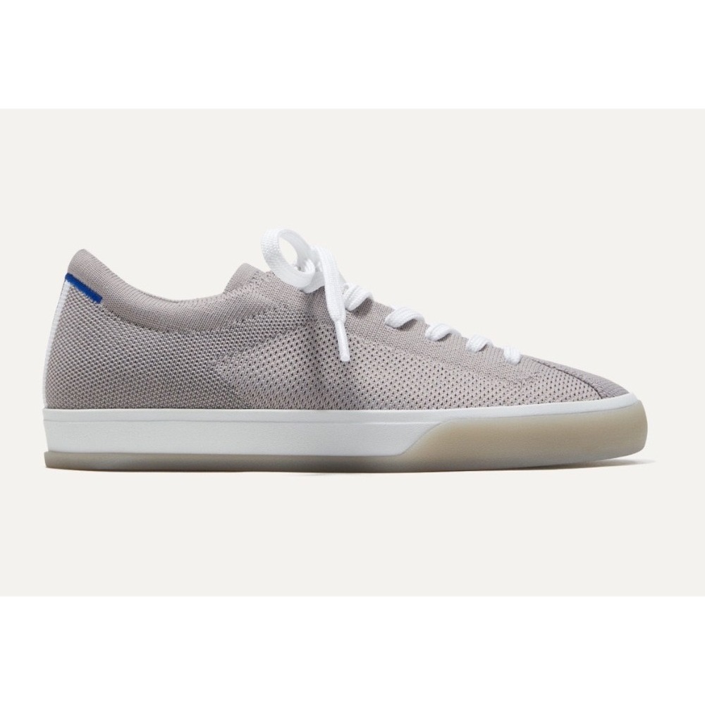 Rothys Sneakers Grey Oatmeal Knit Lace Up Low Top Shoes Womens 8